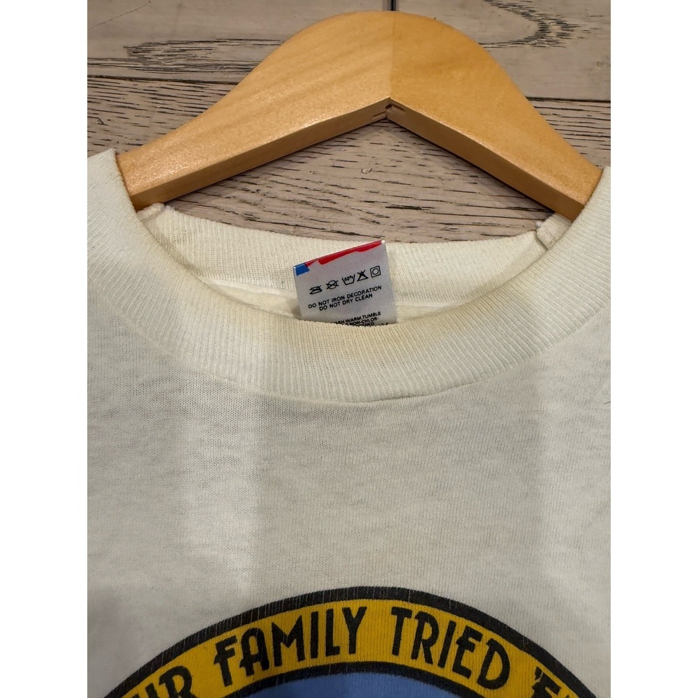 Vintage Powdermilk Biscuits Single Stitch USA Graphic Tee 90s Mens L - Picture 5 of 8